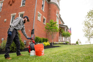 Jolly Technician starting a trenchless sewer line replacement project in Florence Kentucky