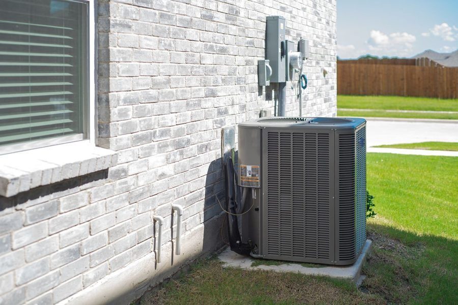 AC cooling unit outside a home.