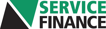 Service Finance logo with a green triangle and bold text reading 'SERVICE FINANCE'.