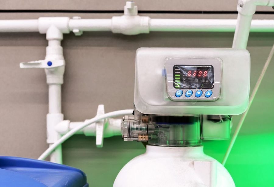 Water purifying system installed with home plumbing.