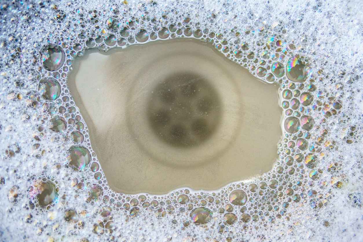 Clogged plumbing drain